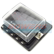 Single Power In 10 Way Standard Blade Fuse Box With LED Failure Warning Lights